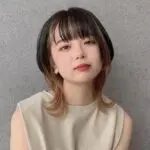 ウルフカット　ミディアム